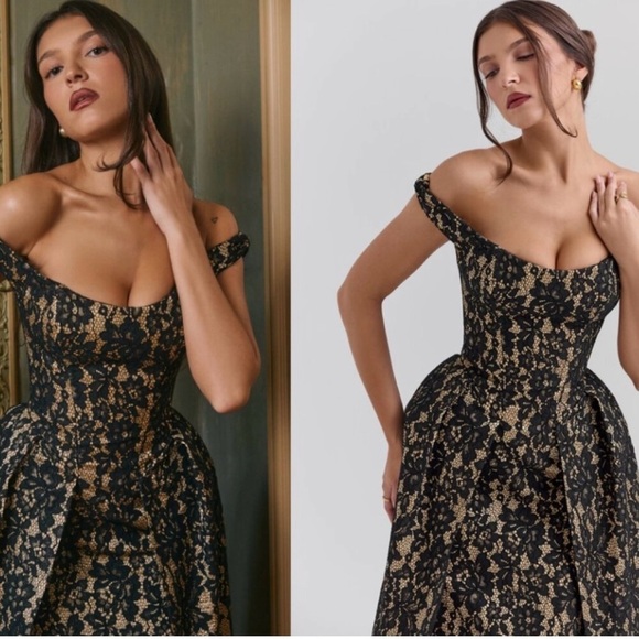 House of CB Charming - off the shoulder cocktail dress size small - Picture 4 of 15